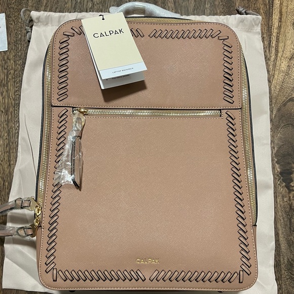 Calpak Kaya Laptop Backpack in Caramel - Picture 2 of 14